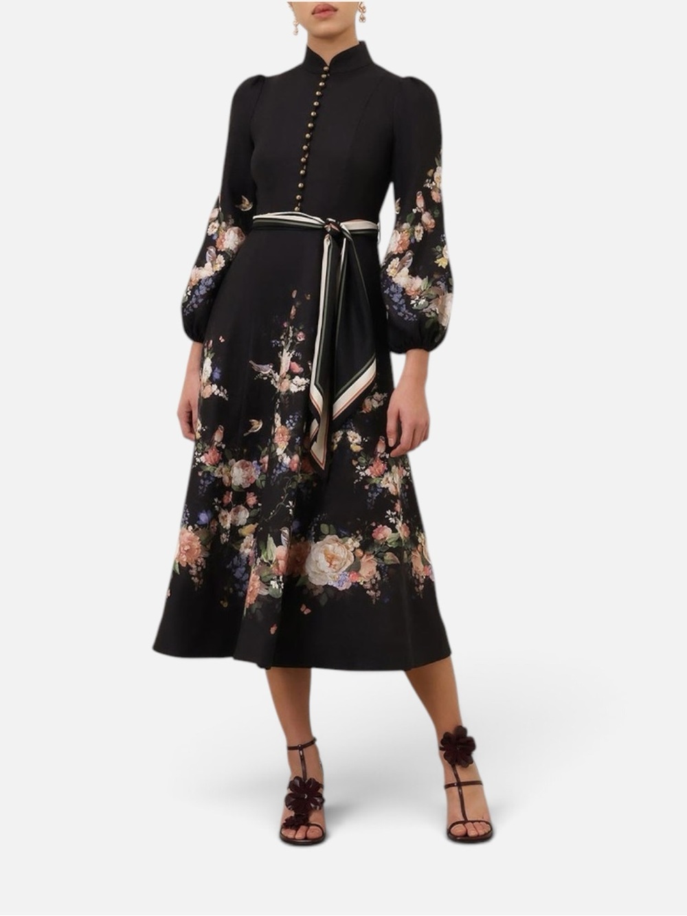 Zimmerman Valiant Button Midi Dress Size0